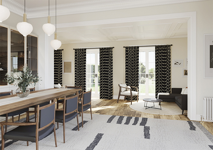 Orla Kiely Jumbo Linear Stem, Liquorice - Made to Measure Curtains - Image 7